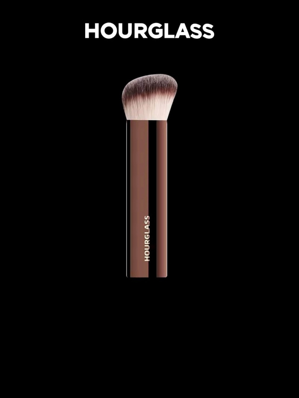 Hourglass Angled Makeup Brush in Rose Metallic Finish